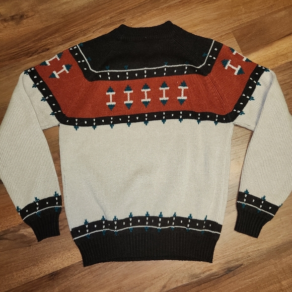 Vintage Ashley Knit Unisex Multicolored Patterned Pullover Sweater Size Large - Picture 12 of 12